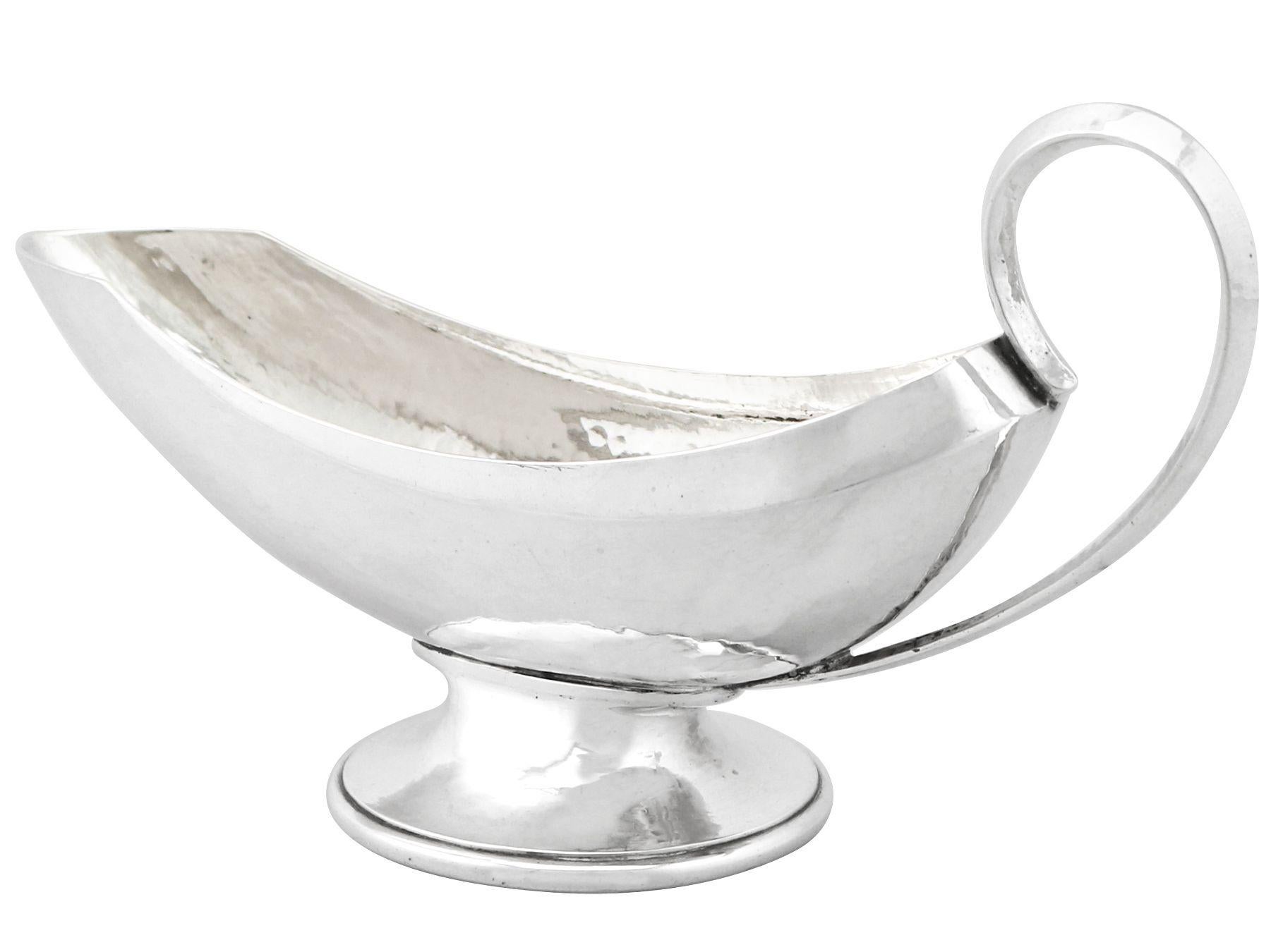 Mid-20th Century Omar Ramsden Sterling Silver Sauceboats