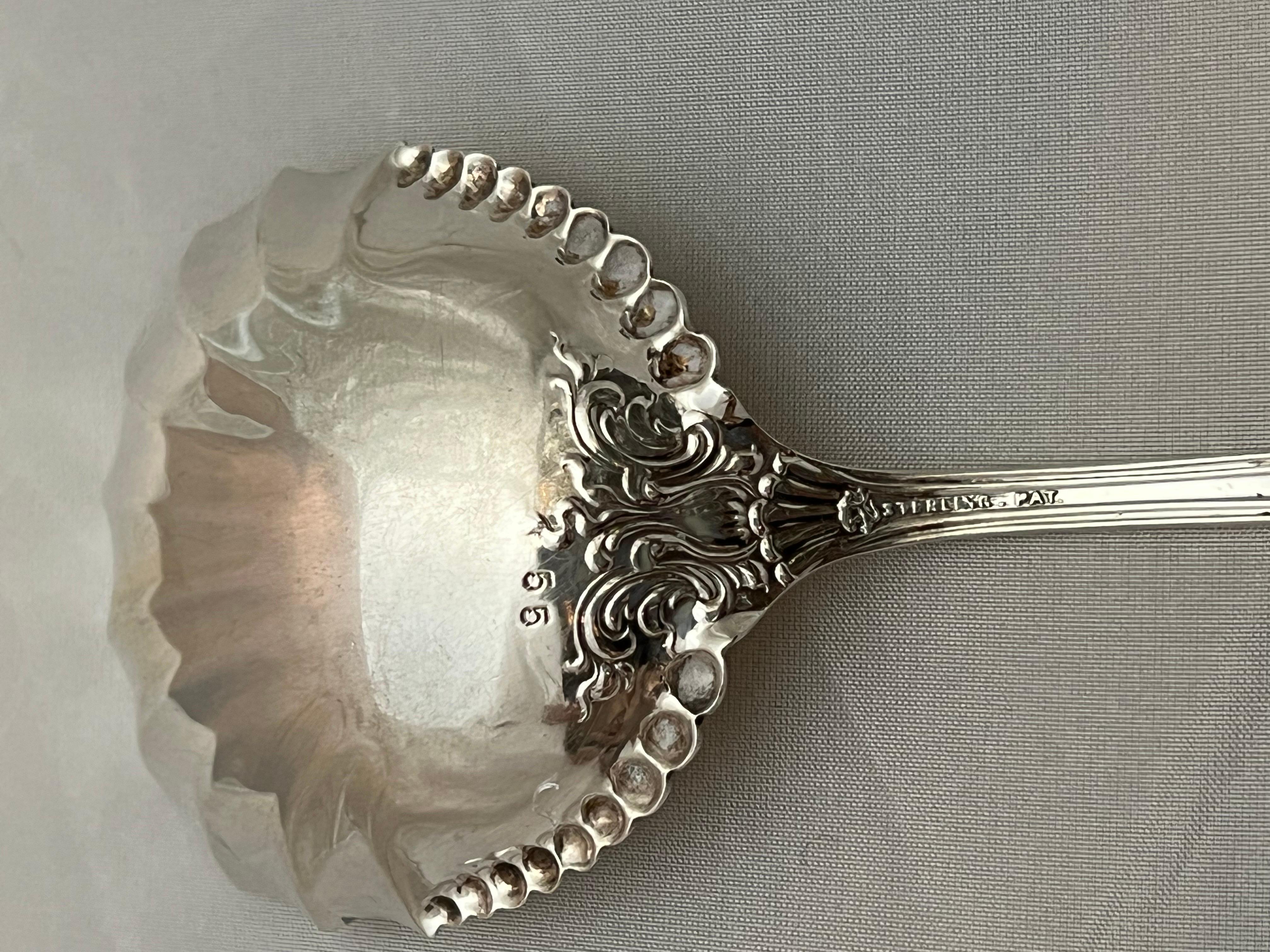 Sterling Silver Scalloped Serving Spoon 1