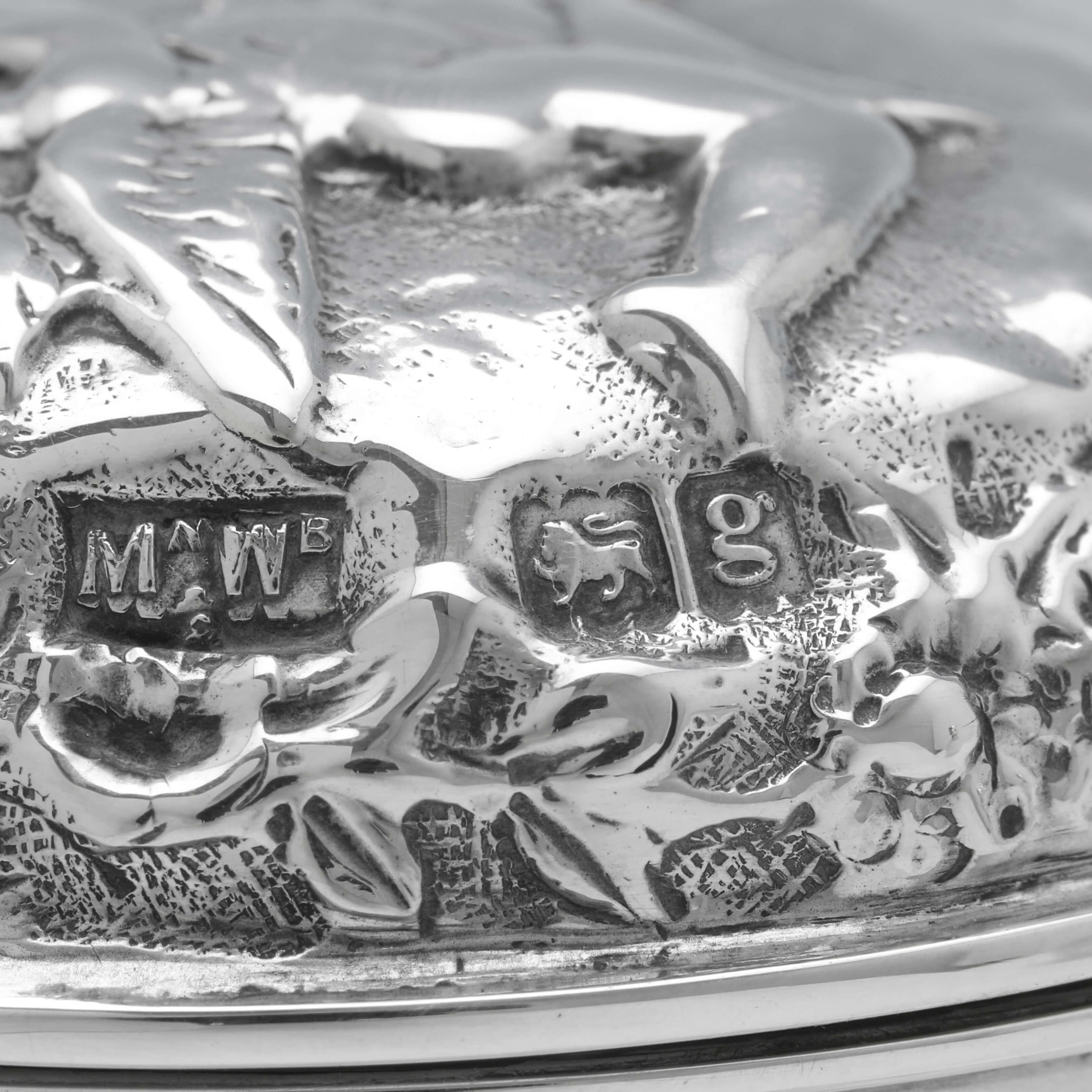 Edwardian Antique Sterling Silver Scent Bottle, Mappin & Webb, London, 1902  1