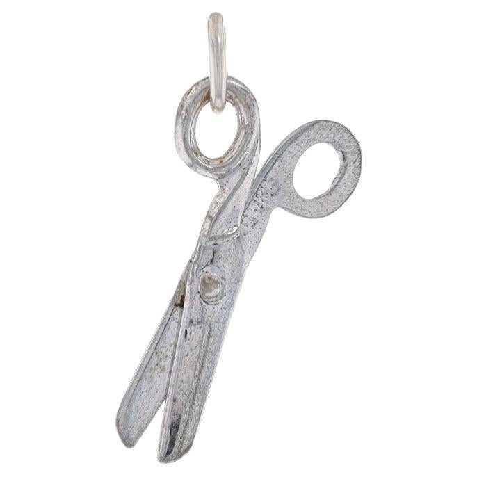 Sterling Silver Scissors Charm - 925 Arts & Crafts Office School Supplies Moves For Sale