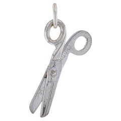 Sterling Silver Scissors Charm - 925 Arts & Crafts Office School Supplies Moves
