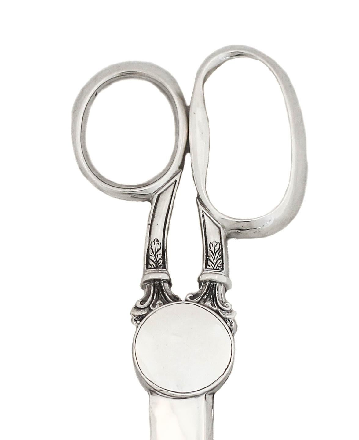 English Sterling Silver Scissors For Sale