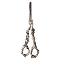 Used Sterling Silver Scissors to Cut the Stems of the Bunches of Grapes, USA 1860