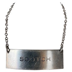 Sterling Silver "Scotch" Decanter Label, Early 20th Century