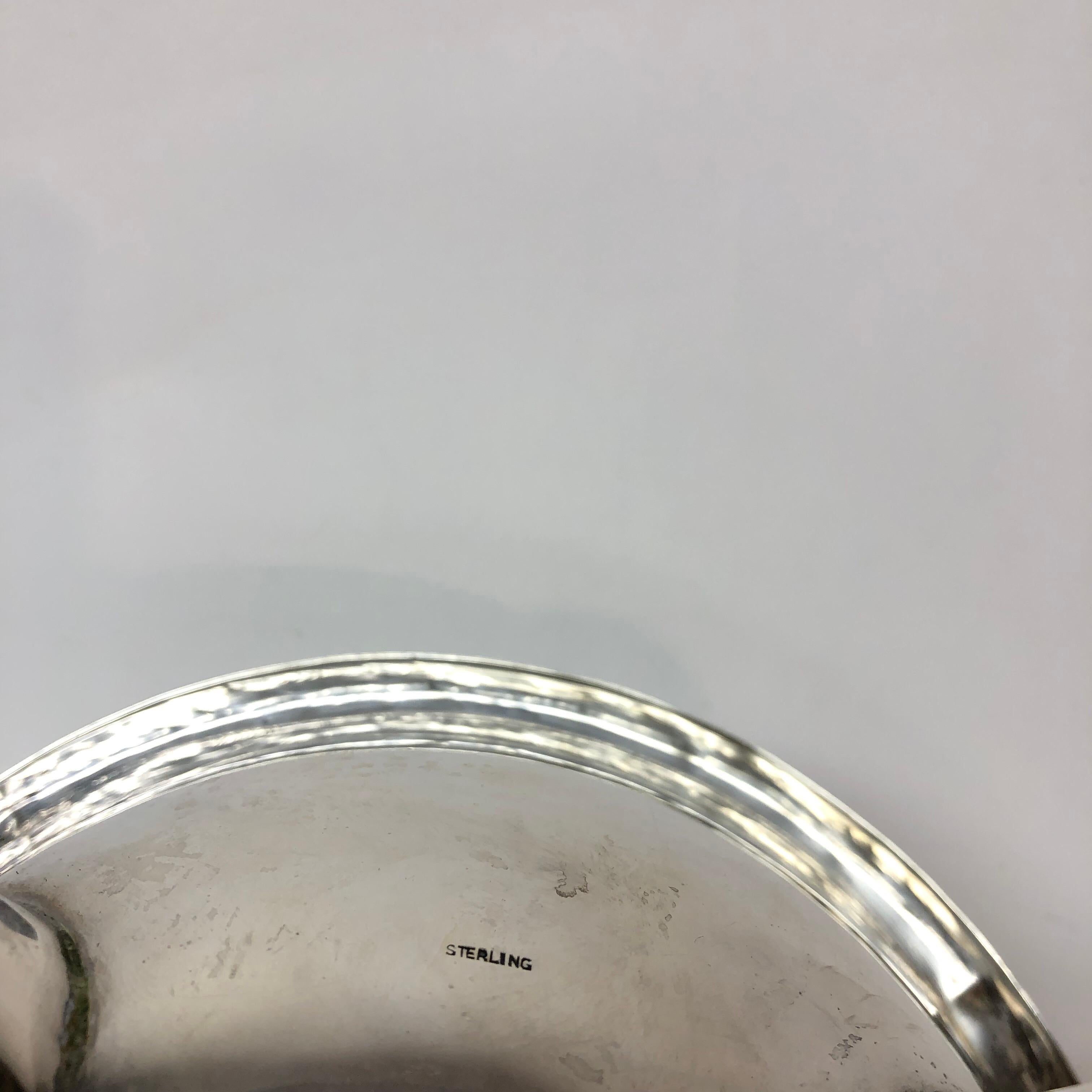 Sterling Silver Scroll-Footed Bowl In Good Condition In East Hampton, NY