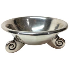 Sterling Silver Scroll-Footed Bowl