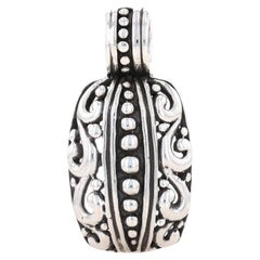 Sterling Silver Scrollwork Dots Pendant - 925