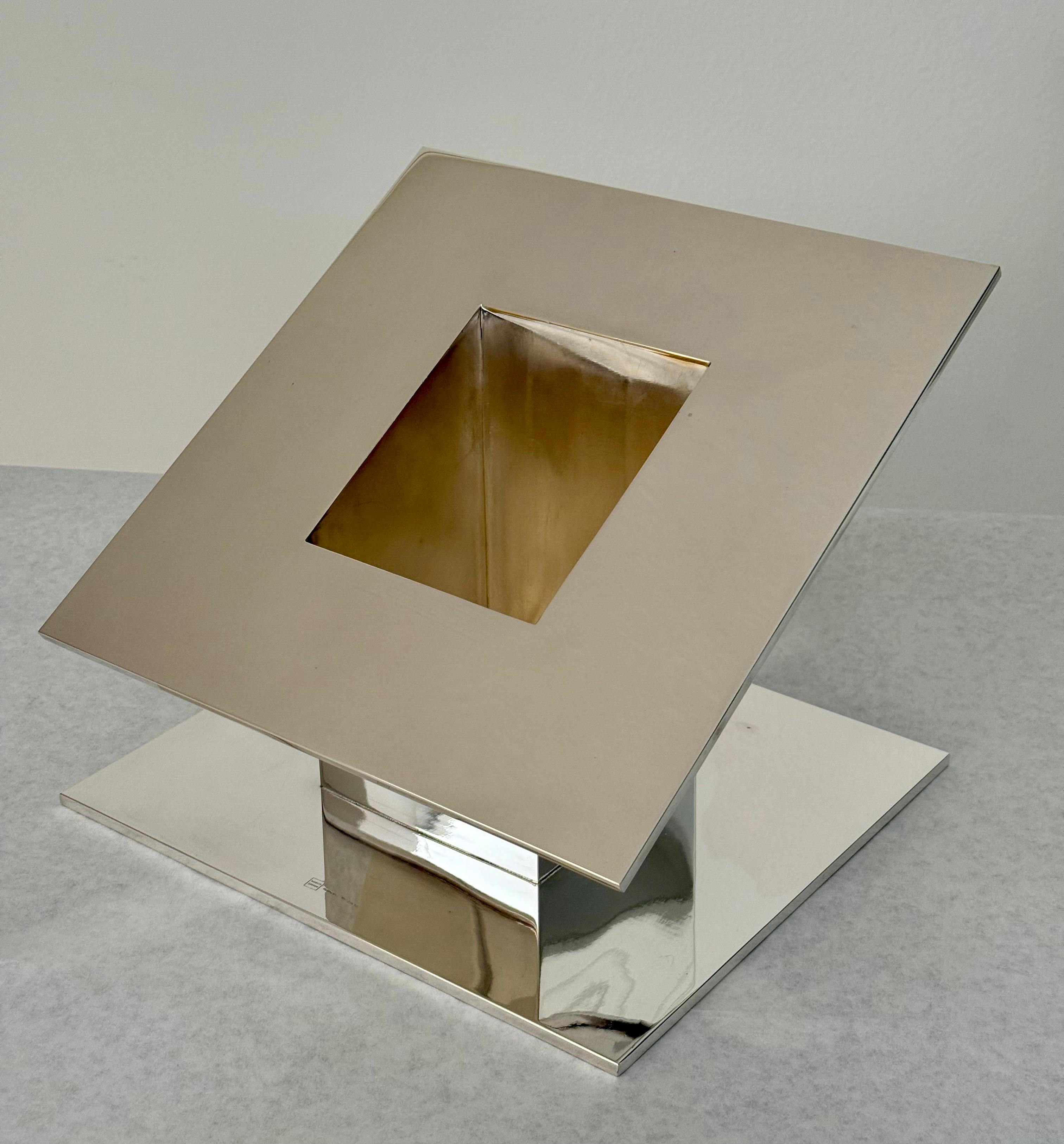 Postmoderno Sterling Silver Sculptural Vessel by Marco Zanini for Pampaloni, Italy in vendita