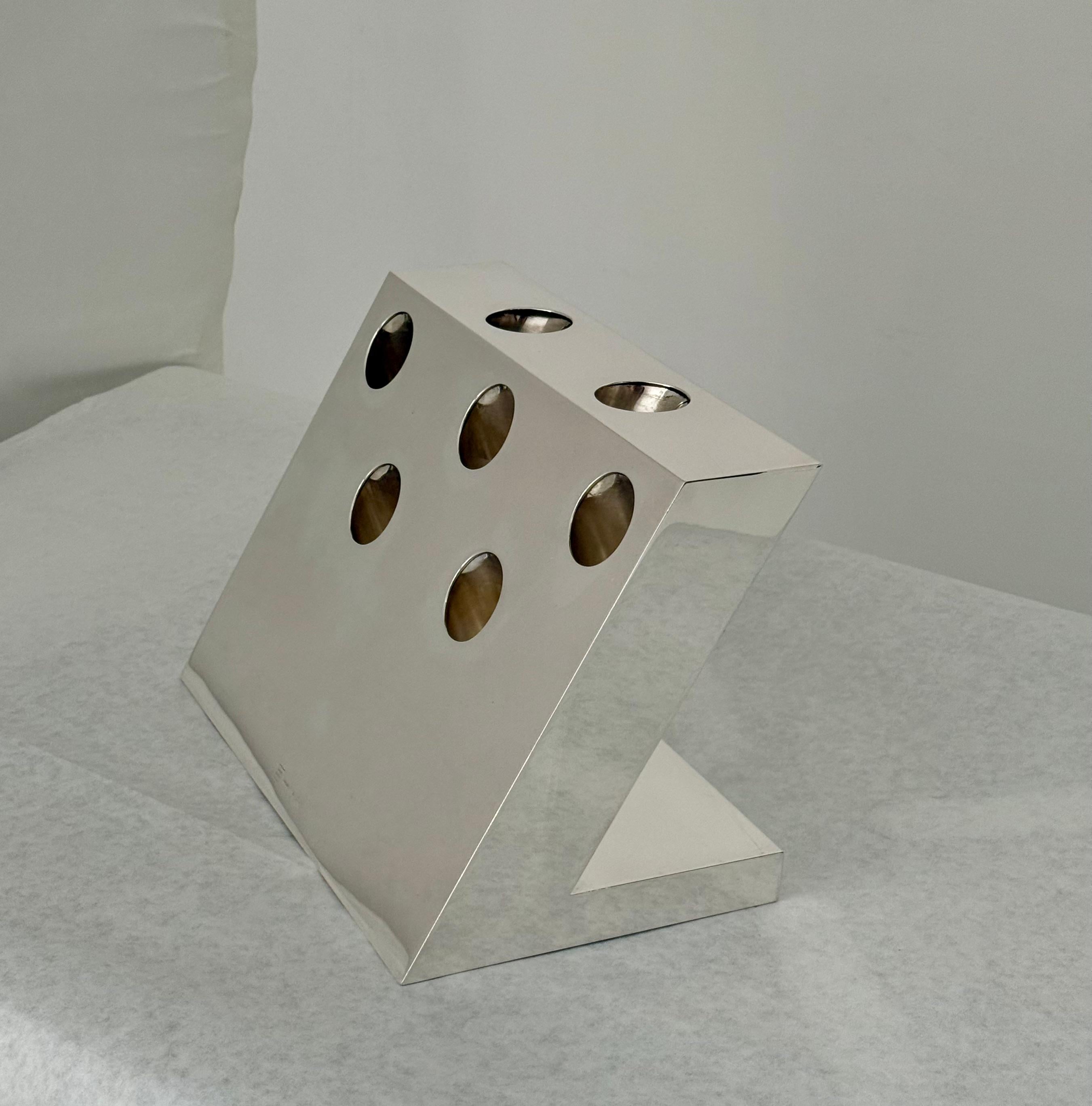 Sterling Silver Sculptural Vessel by Marco Zanini for Pampaloni, Italy In condizioni buone in vendita a Palm Desert, CA