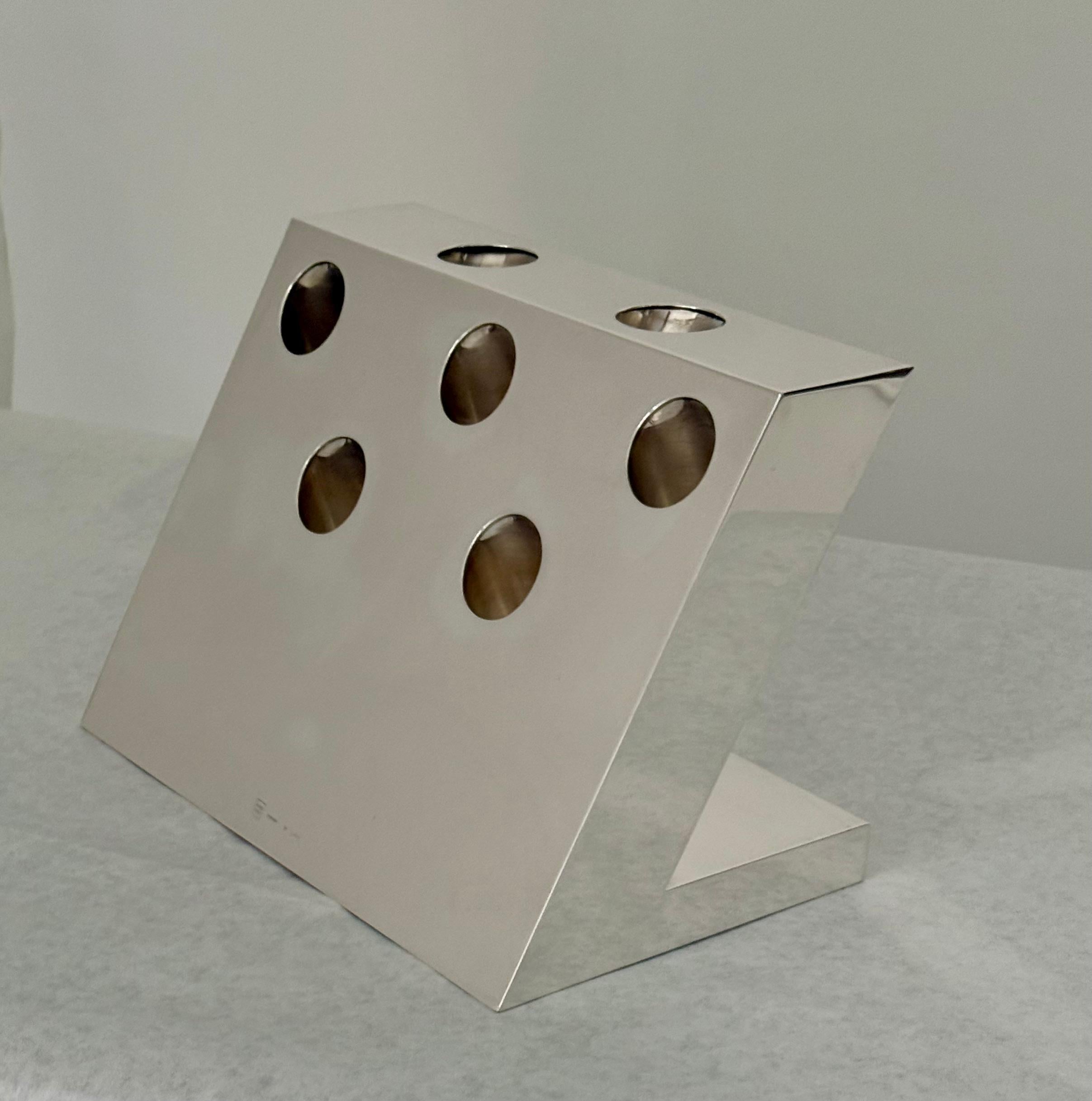 Fine XX secolo Sterling Silver Sculptural Vessel by Marco Zanini for Pampaloni, Italy in vendita