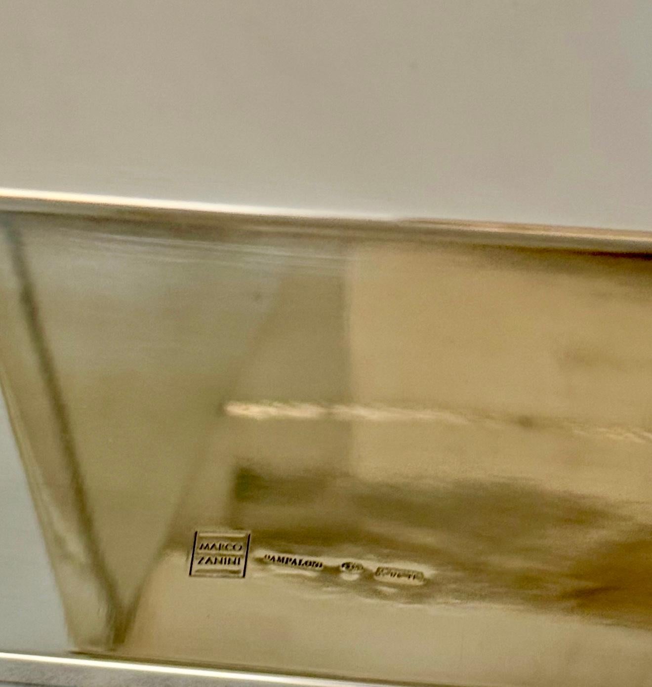 Argento 925 Sterling Silver Sculptural Vessel by Marco Zanini for Pampaloni, Italy in vendita