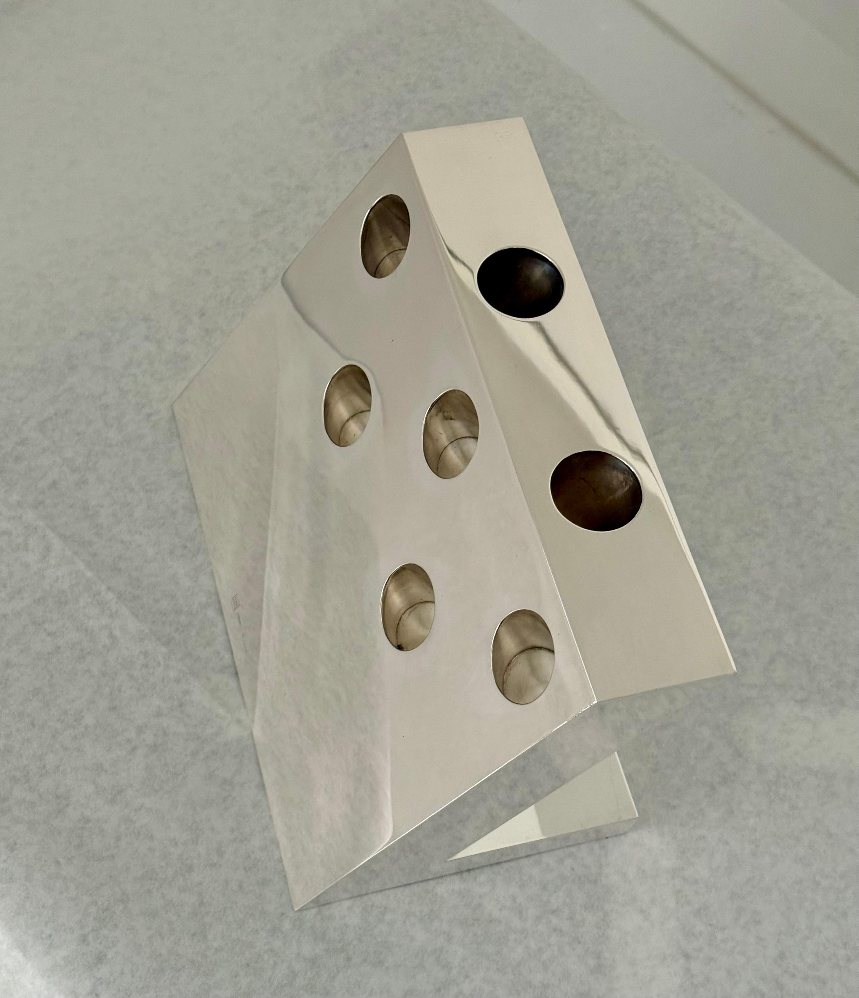 Argento 925 Sterling Silver Sculptural Vessel by Marco Zanini for Pampaloni, Italy in vendita