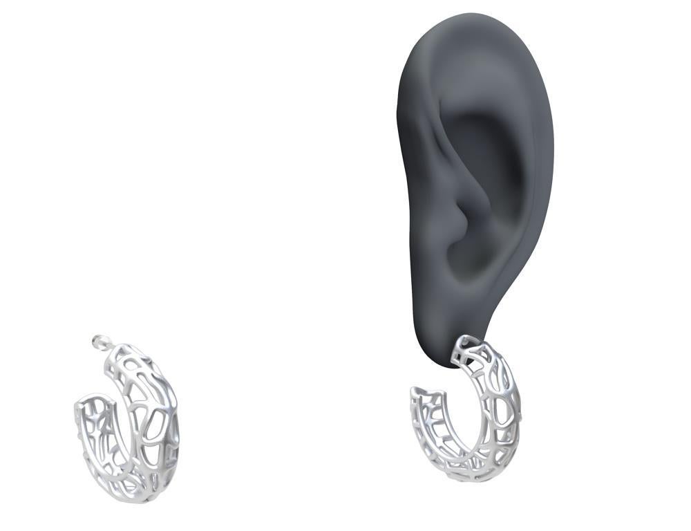 Ohrringe mit Seetang aus Sterlingsilber (Zeitgenössisch) im Angebot