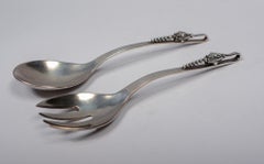 Sterling Silver Serving Fork and Spoon by Sanborns Mexico
