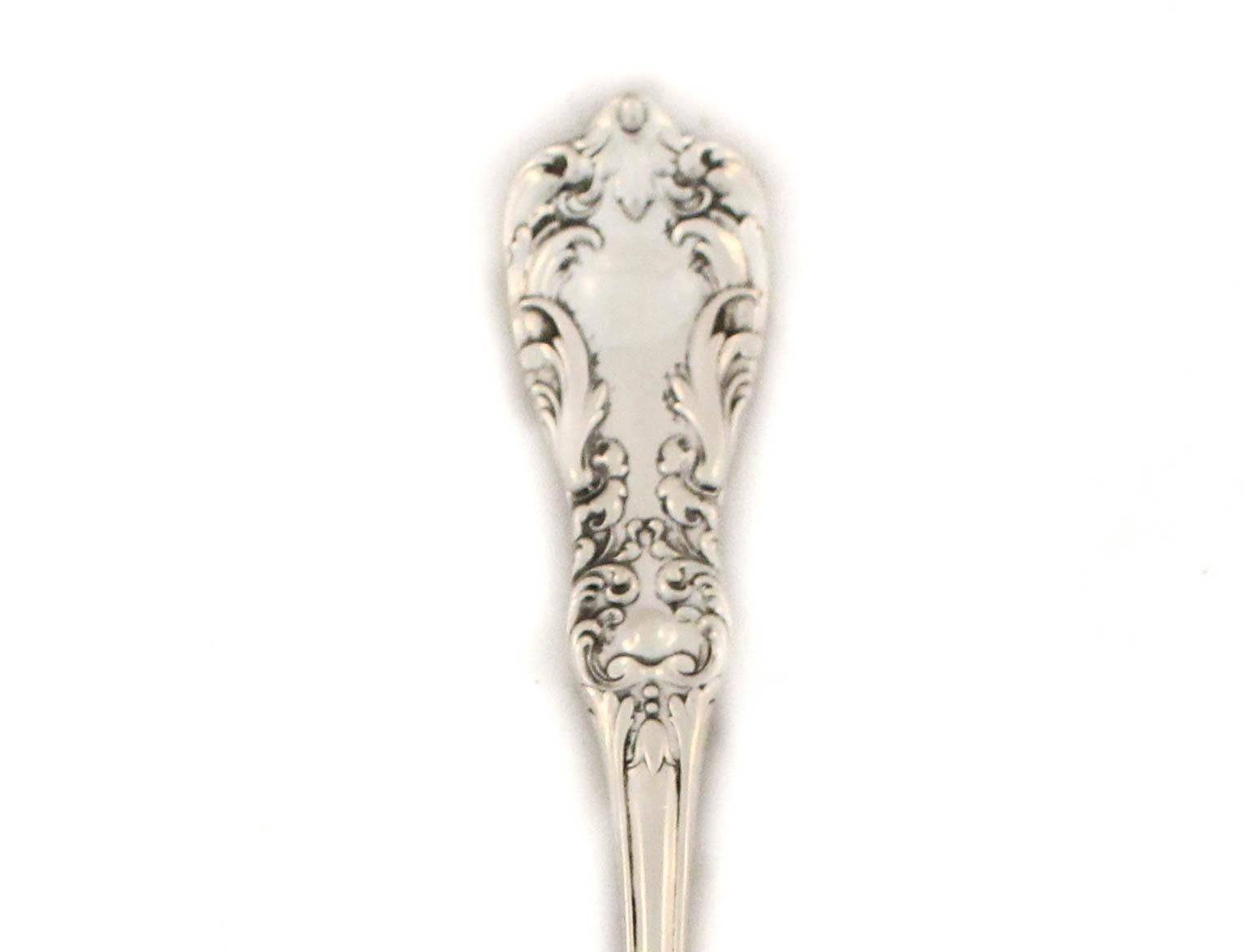Sterling Silver Serving Spoon In Excellent Condition In Brooklyn, NY