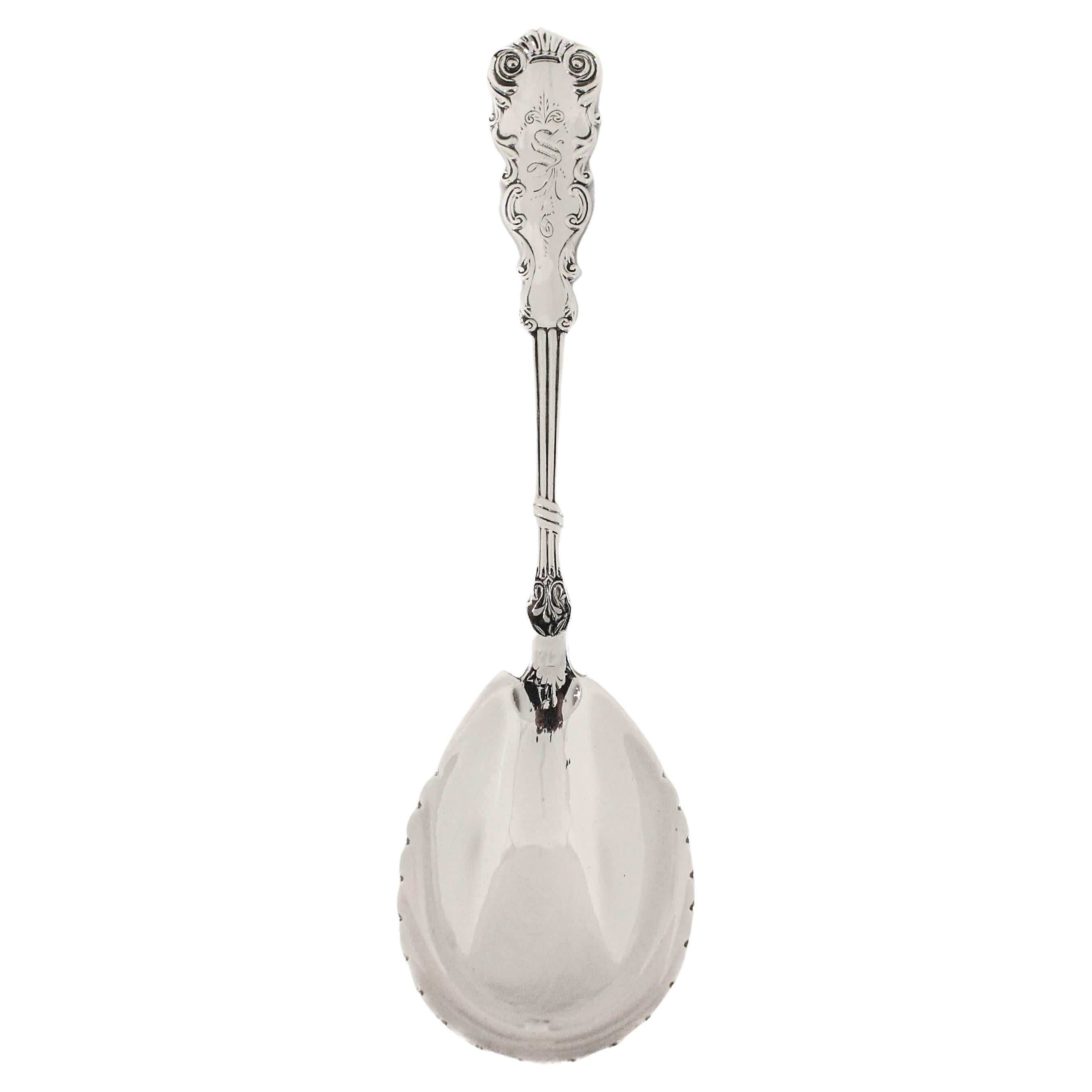 Cuchara para servir de plata de ley