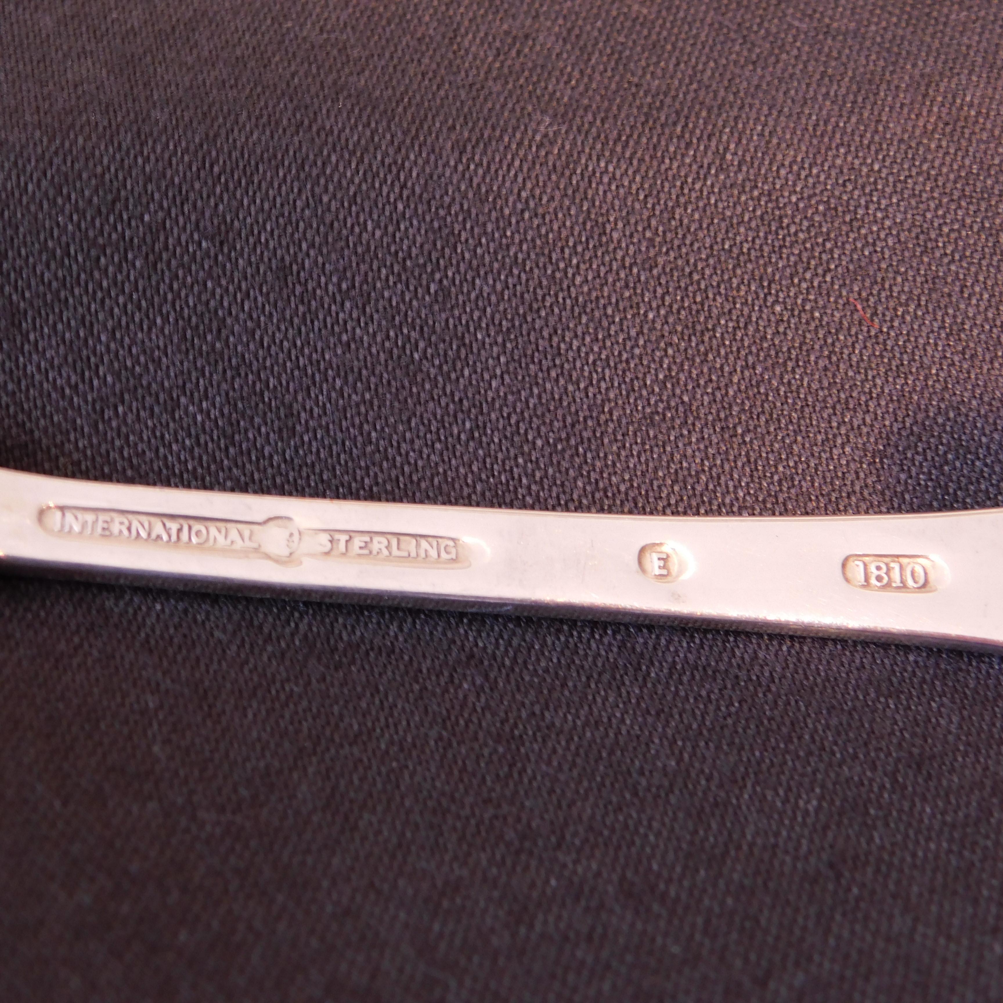 Sterling Silver Serving Spoons 1810 Pattern by International Silver For Sale 1