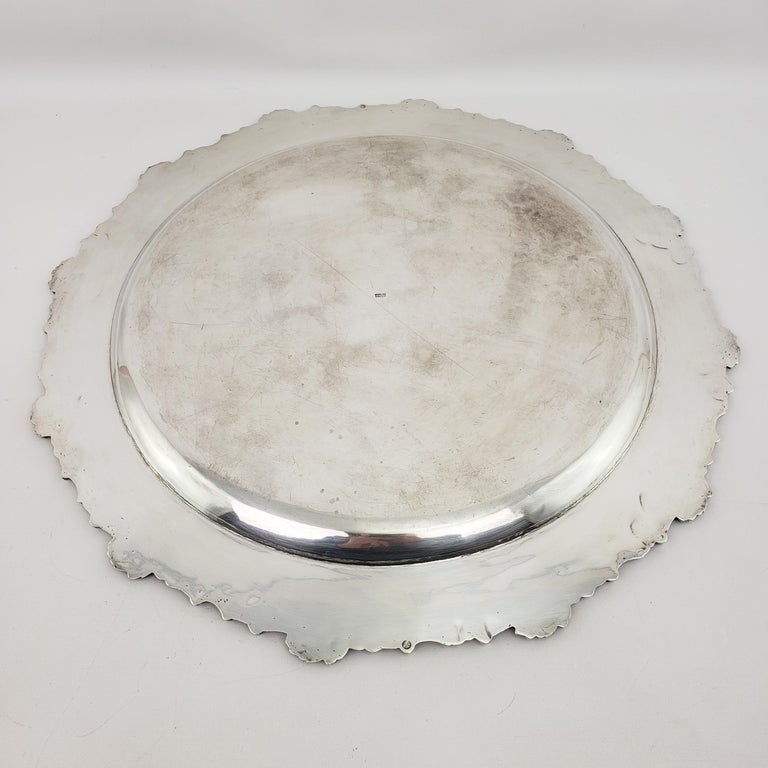 Sterling Silver Serving Tray For Sale at 1stDibs