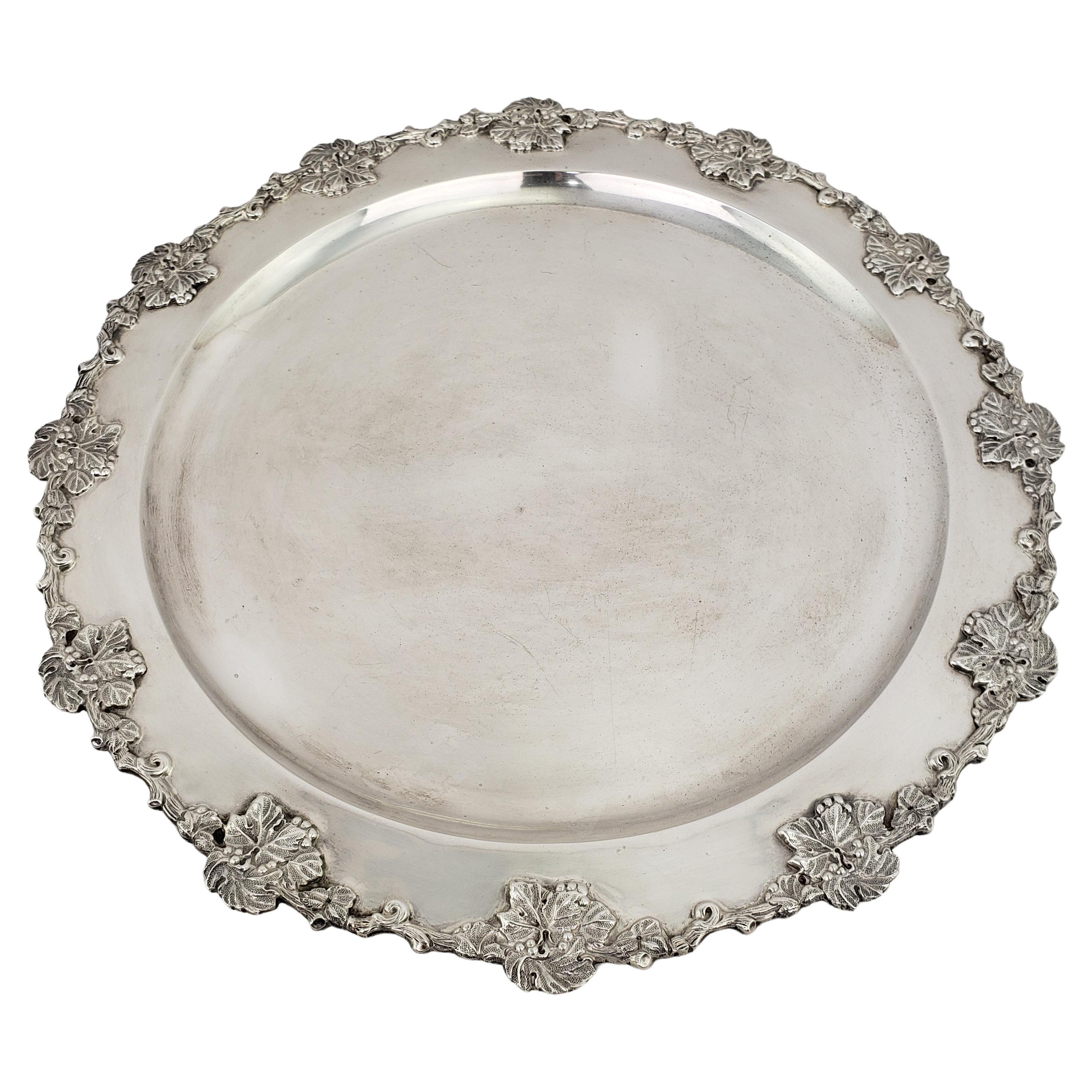 Sterling Silver Serving Tray For Sale
