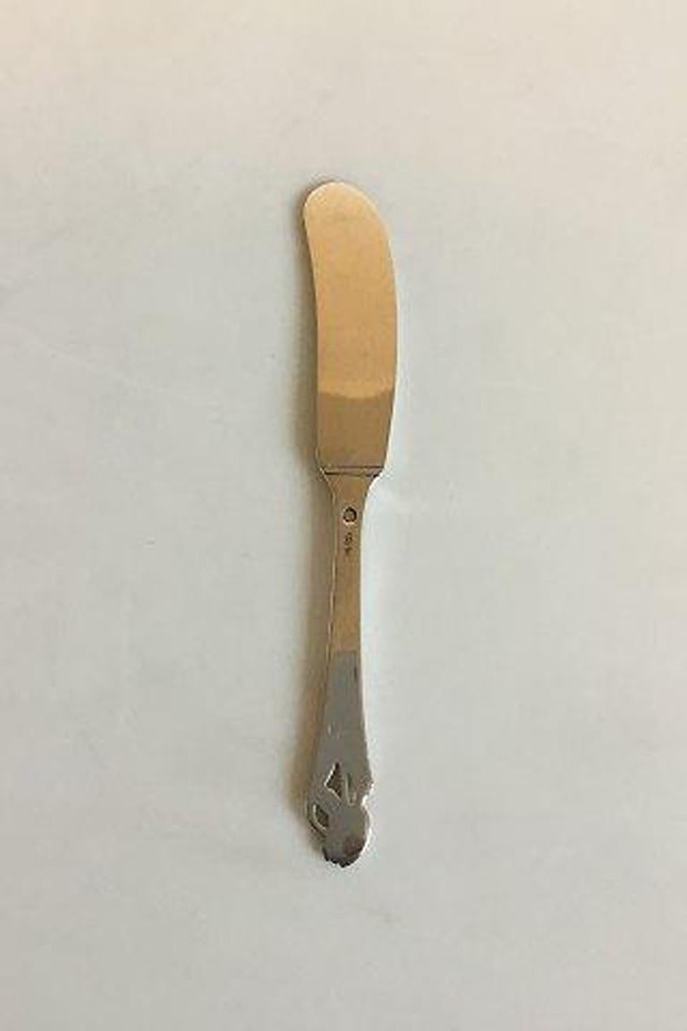 Sterling Silver Set of 6 Pcs Butter Knifes In Good Condition For Sale In Copenhagen, DK
