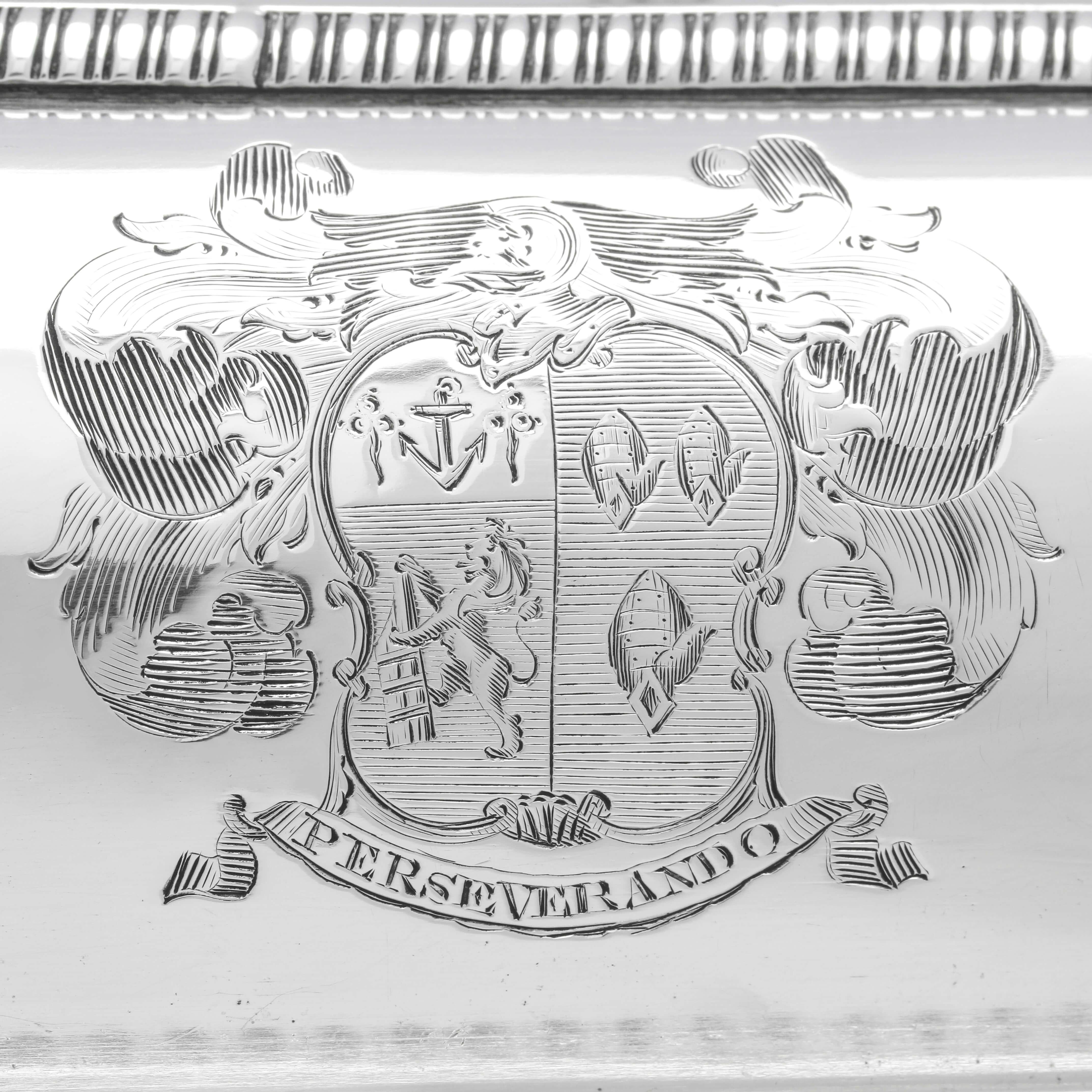 George III Set of 4 Antique Sterling Silver Entree Dishes, William Bennett 1807 1
