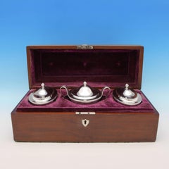 Caddy à thé néoclassique ancien en argent sterling de 1797 par Robert Sharp