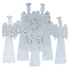 Brosche/Anhänger aus Sterlingsilber Seven Praying Angels - 925 Pin