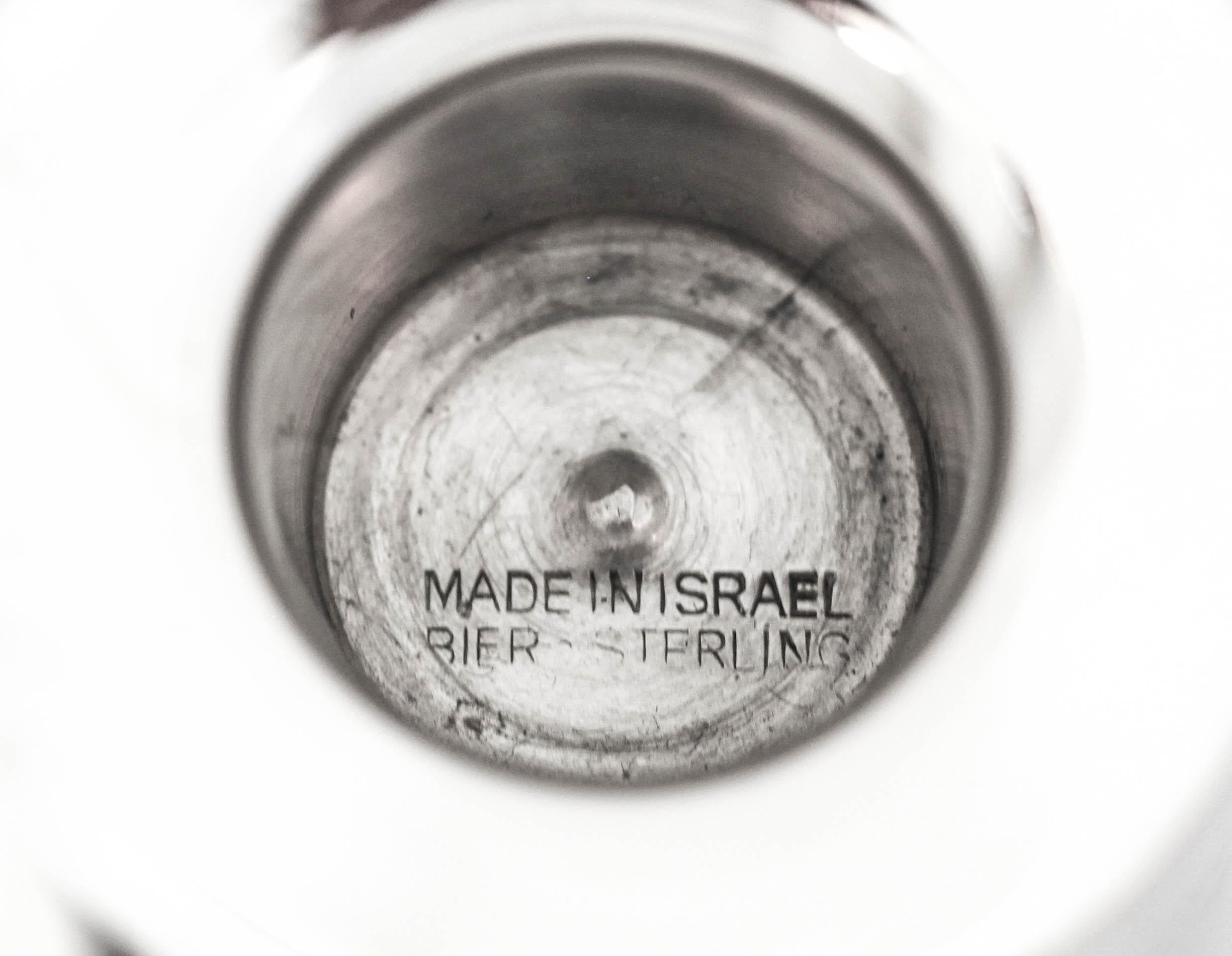 Portacandele Shabbat in argento sterling In condizioni ottime in vendita a Brooklyn, NY