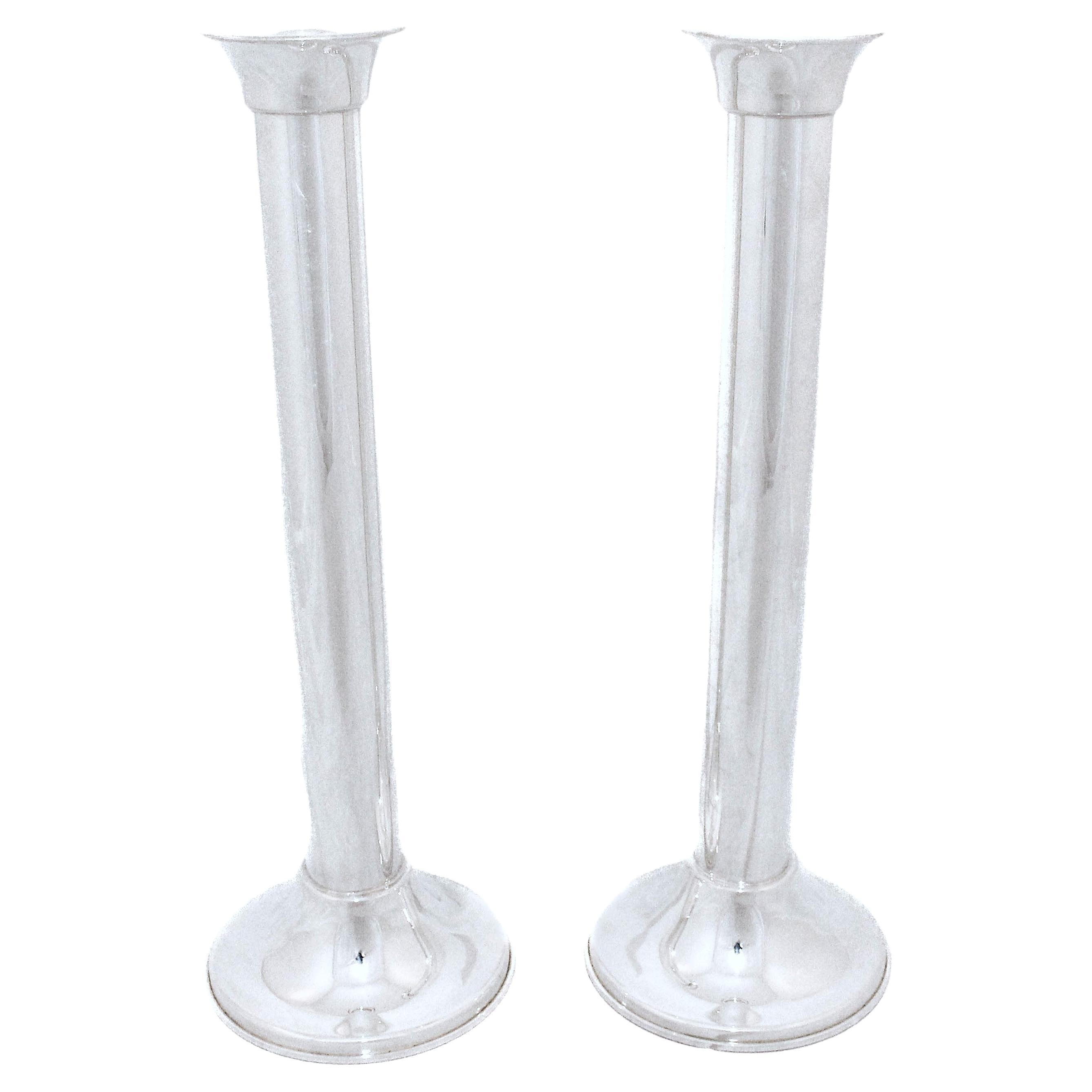 Candelabros de plata de ley para Shabat