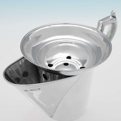 Taza de afeitar eduardiana antigua de plata de ley, Sheffield 1904 John Round & Son