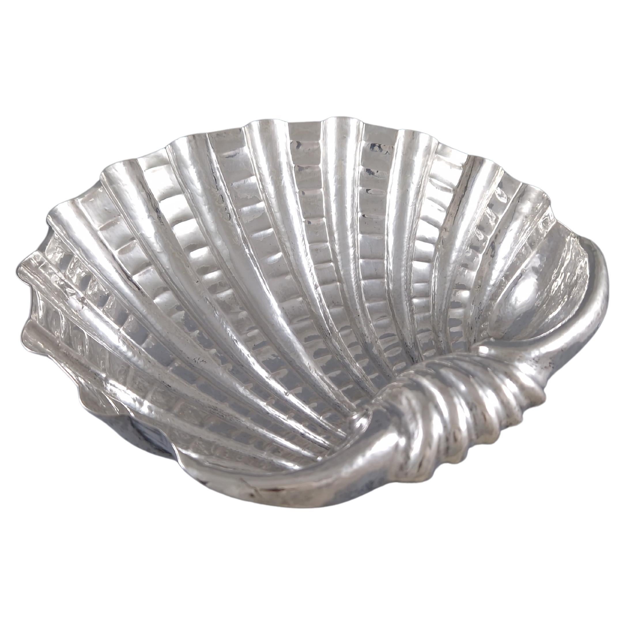 Sterling Silver Shell bowl For Sale