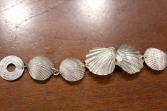 Bracelet coquillage en argent sterling, fait à la main, Italie