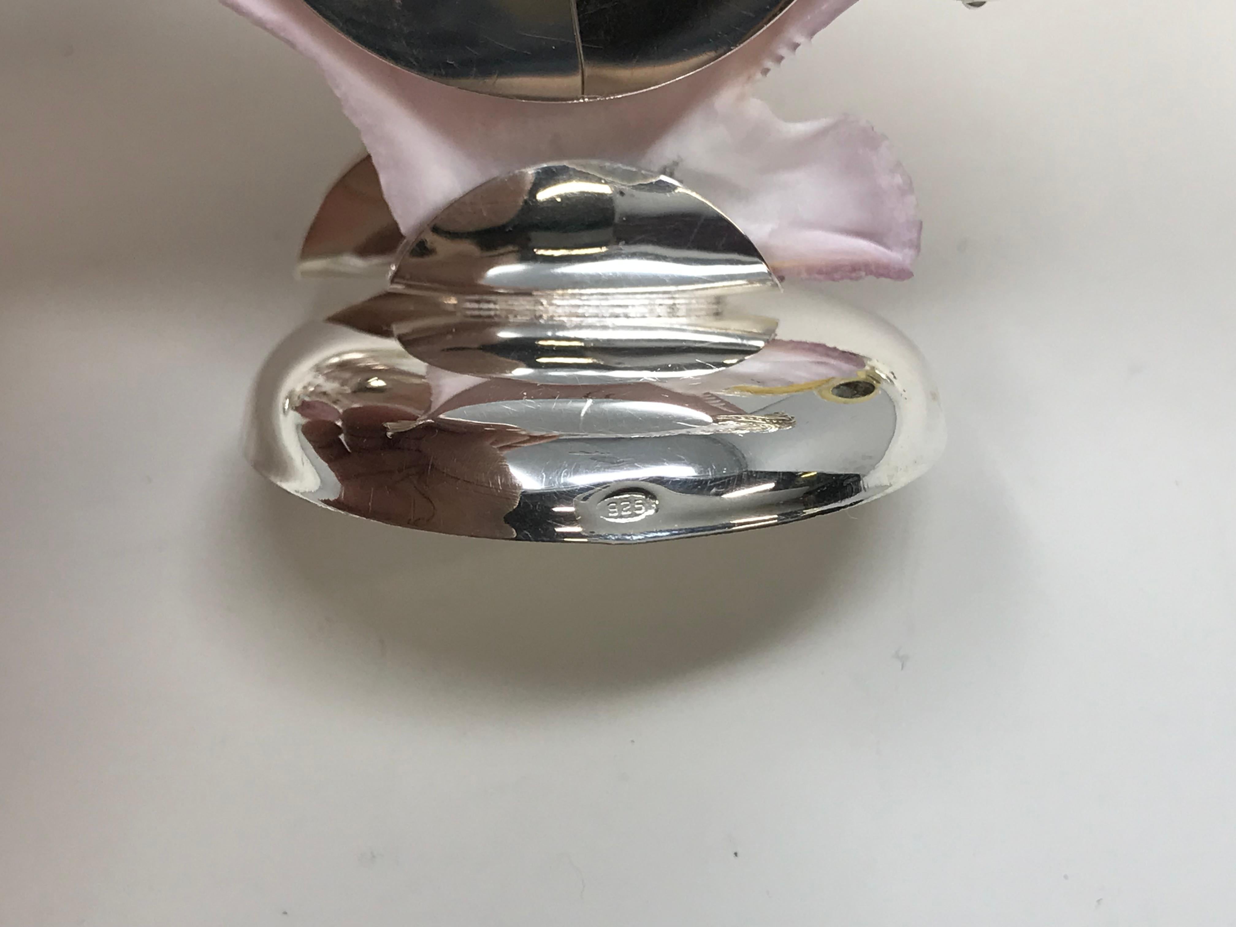 Set di 12 portacarte in argento e conchiglie in vendita 3