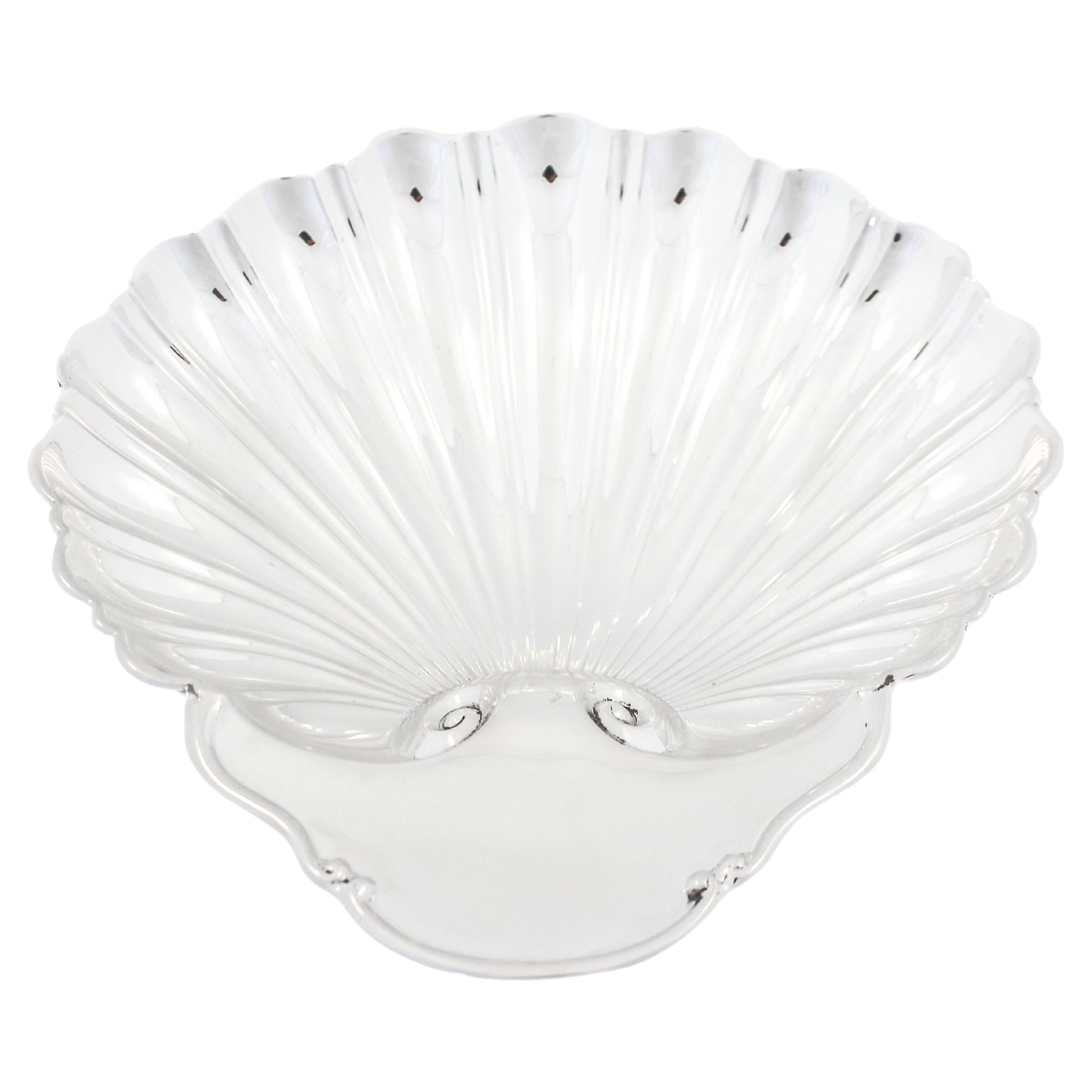 Sterling Silver Shell Dish For Sale