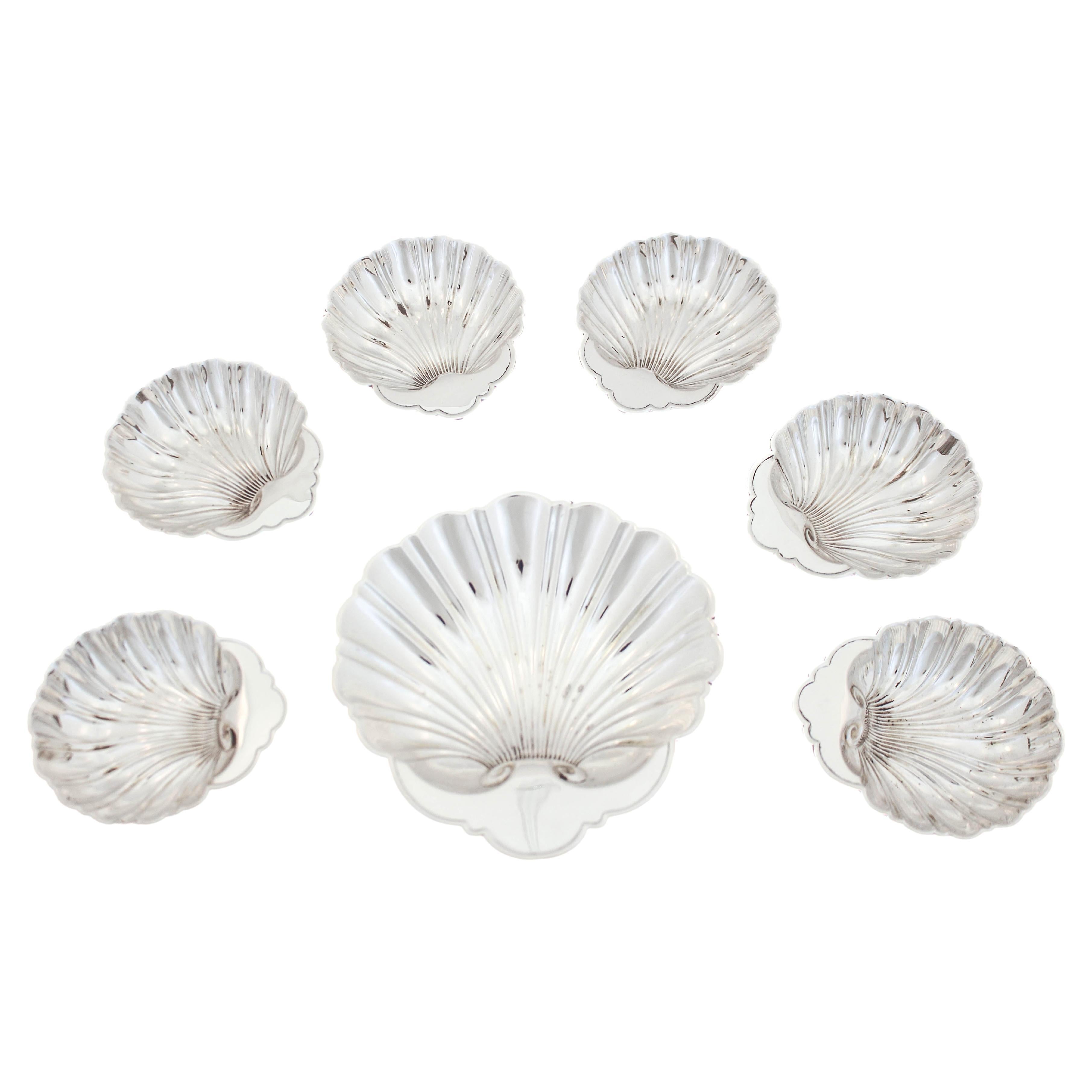 Sterling Silver Shell Dishes (7) For Sale