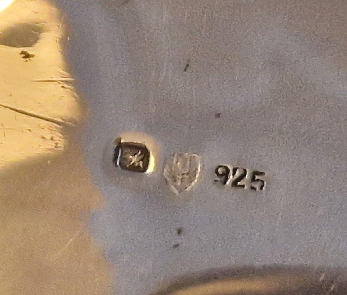 Caracol de plata de ley y concha 4