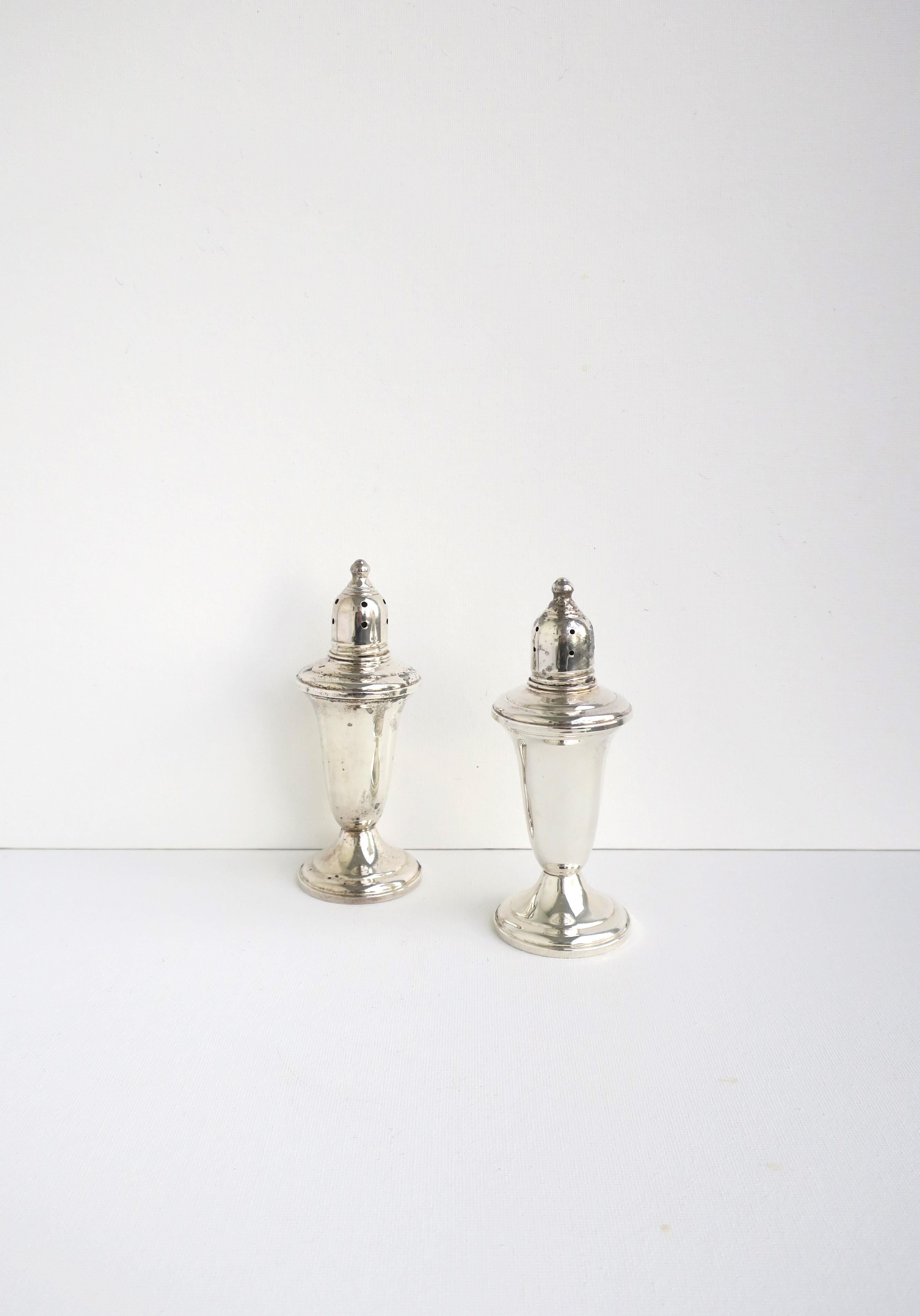 20th Century Sterling Silver Shreve Crump & Low, Salt and Pepper Shakers, Pair