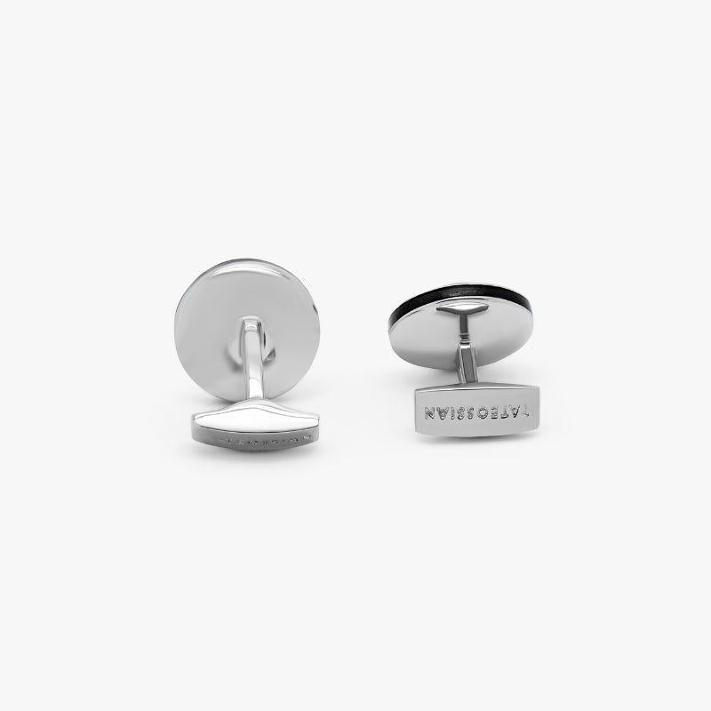 sterling silver round cufflinks