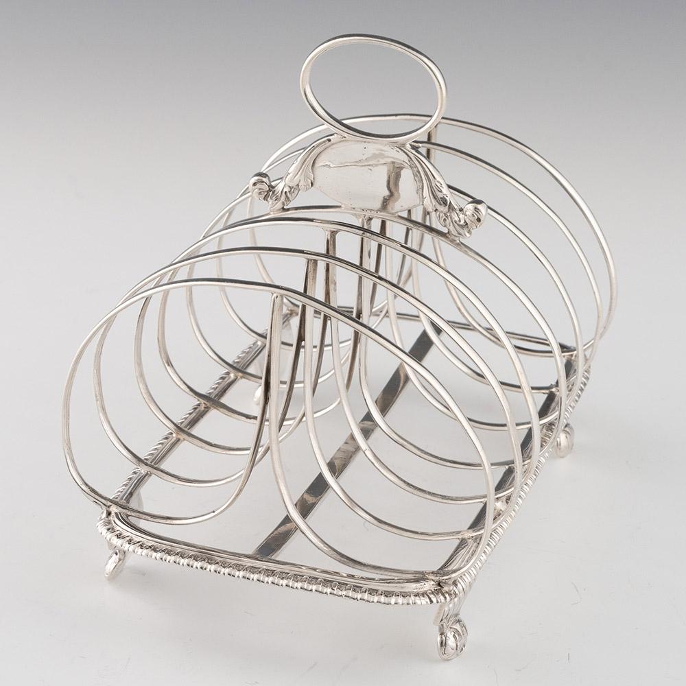Sterling Silver Six Division Toast Rack London 1814 In Good Condition In Tunbridge Wells, GB