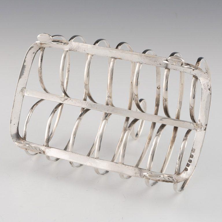 Sterling Silver Six Division Toast Rack London 1814 1