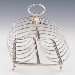 Sterling Silver Six Division Toast Rack, London, 1833