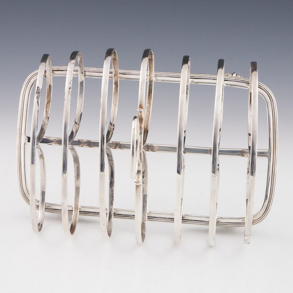 Sterling Silver Six Division Toast Rack, London, 1833 In Good Condition In Forest Row, East Sussex
