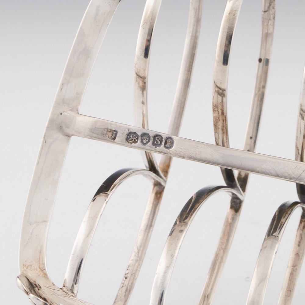 Sterling Silver Six Division Toast Rack, London, 1833 1