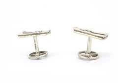Sterling Silver Skis Cufflinks, London, 2004