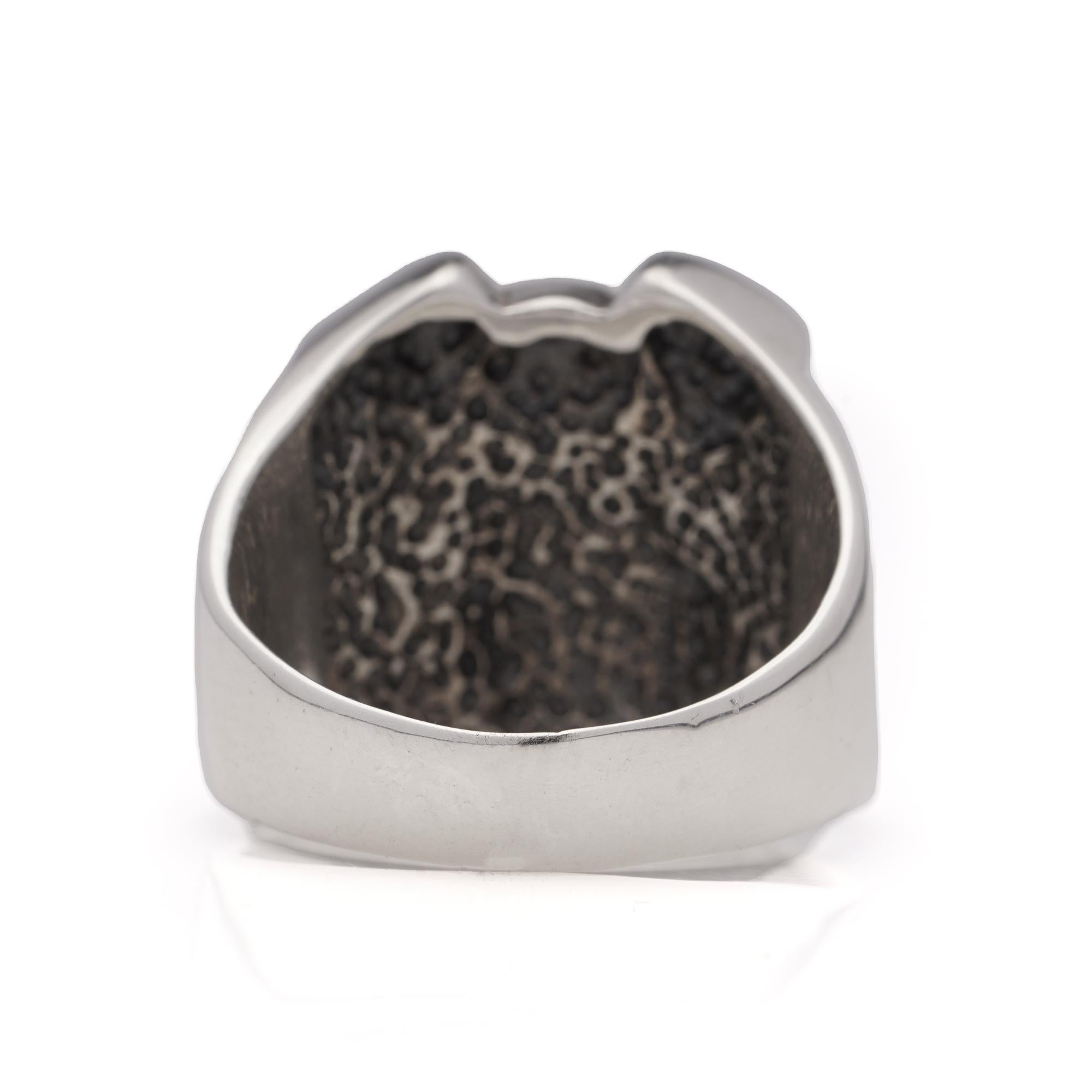 Sterling Silber Totenkopf Biker Motor Ring 4