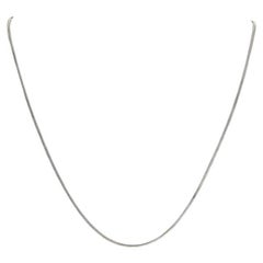 Used Sterling Silver Snake Chain Necklace 17 3/4" - 925