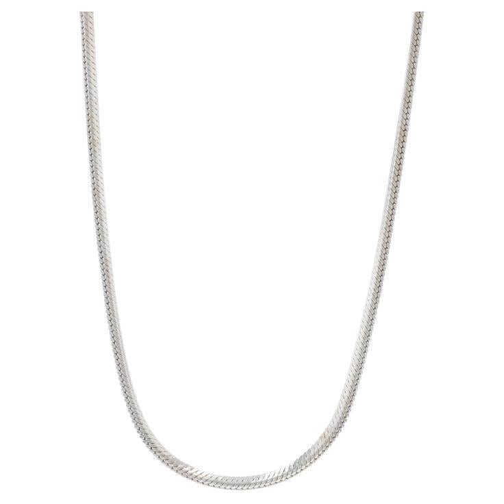 Sterlingsilber Schlangenkette Halskette 17 3/4" - 925 Italien