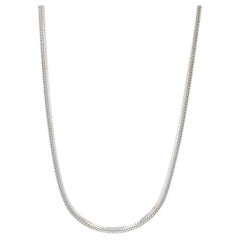 Sterling Silver Snake Chain Necklace 17 3/4" - 925 Italy