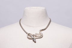Sterling Silver Snake Chain Necklace with Peridot