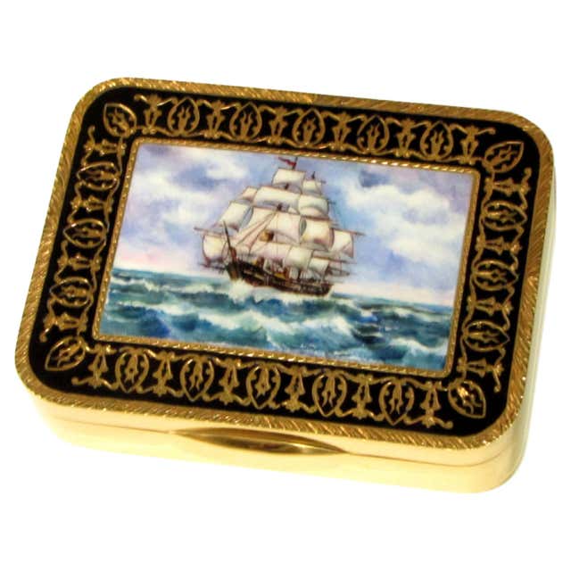 Snuff Box Art Deco Design Sterling Silver Salimbeni For Sale at 1stDibs